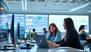 Engage with https://benchbot.ai in a professional AI testing environment showcasing teamwork and innovation.