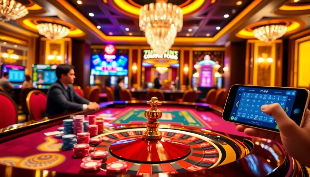 Experience the thrill of 7upbet at a luxurious casino with engaging poker and roulette games.