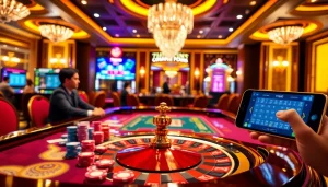 Experience the thrill of 7upbet at a luxurious casino with engaging poker and roulette games.