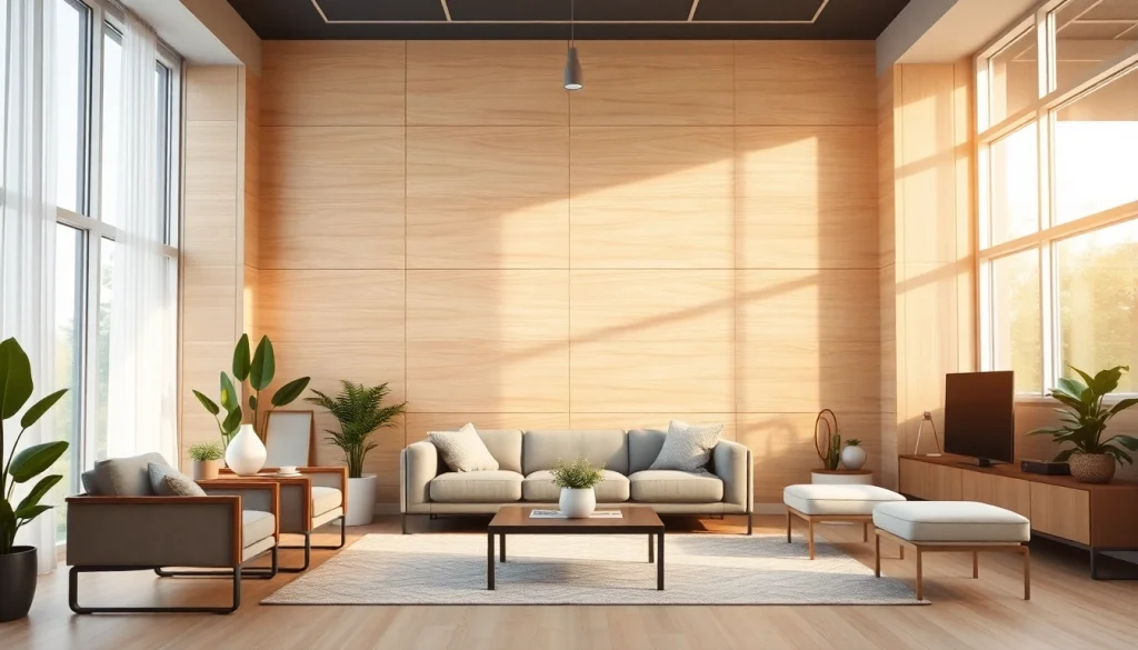 Enhance your interior with stylish wood wall panels that create a warm and inviting atmosphere.