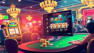 Experience רמי אונליין in an exciting digital casino displaying vibrant games and sleek interfaces.