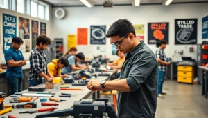 Trade School Tennessee classroom with students engaged in hands-on learning and skilled trades.