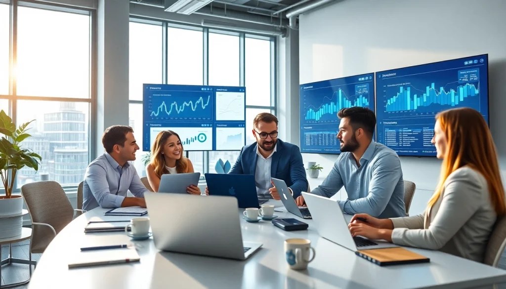 Collaborative marketing team analyzing data-driven strategies at https://www.pnmmedia.com.