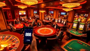 Engaging players explore the 88i casino app in a luxurious gaming environment.