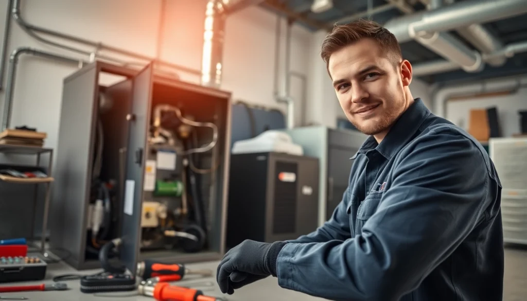 Furnace repair stormville by a skilled technician in a modern workshop environment.