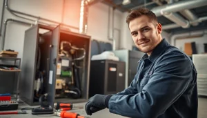 Furnace repair stormville by a skilled technician in a modern workshop environment.