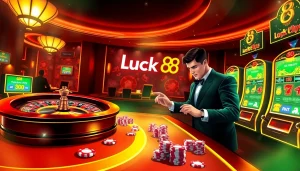 Experience the thrill of online gambling at luck8 trang chủ with vibrant casino elements and interactive gaming.