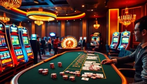 Engaging gamblers at Haywin casino table during a thrilling poker game.
