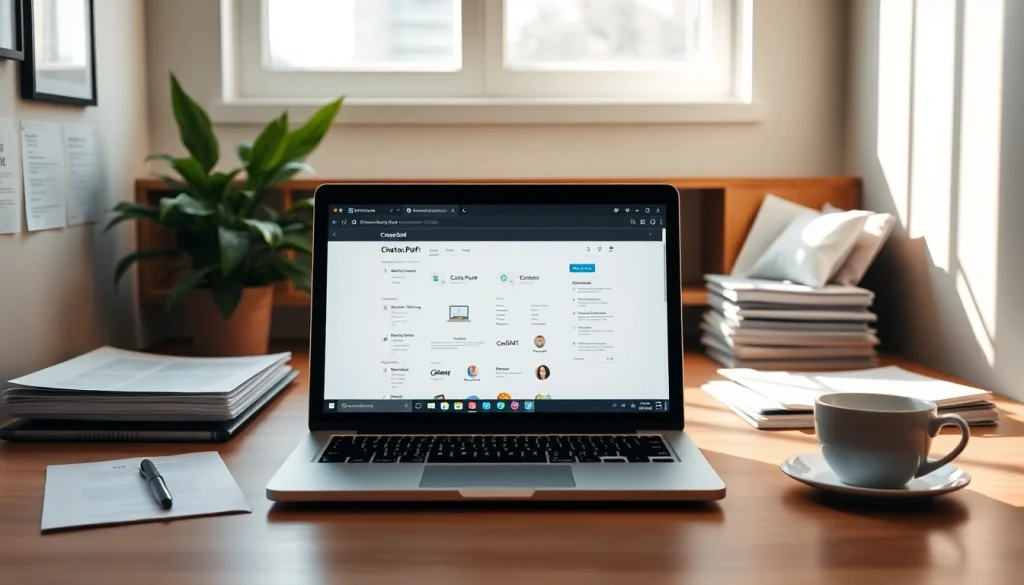 Transform WhatsApp chats into PDFs using https://chattopdf.app in a bright, professional workspace setting.