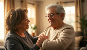 Senior caregivers austin tx providing compassionate assistance in a warm home setting.
