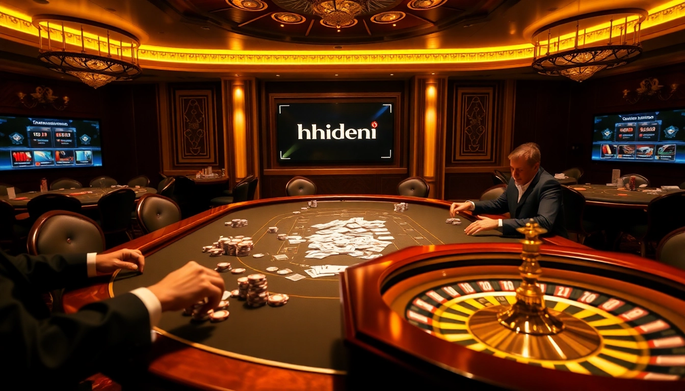 Playing poker at a luxurious table while referencing the official hidden wiki for tips and strategies.
