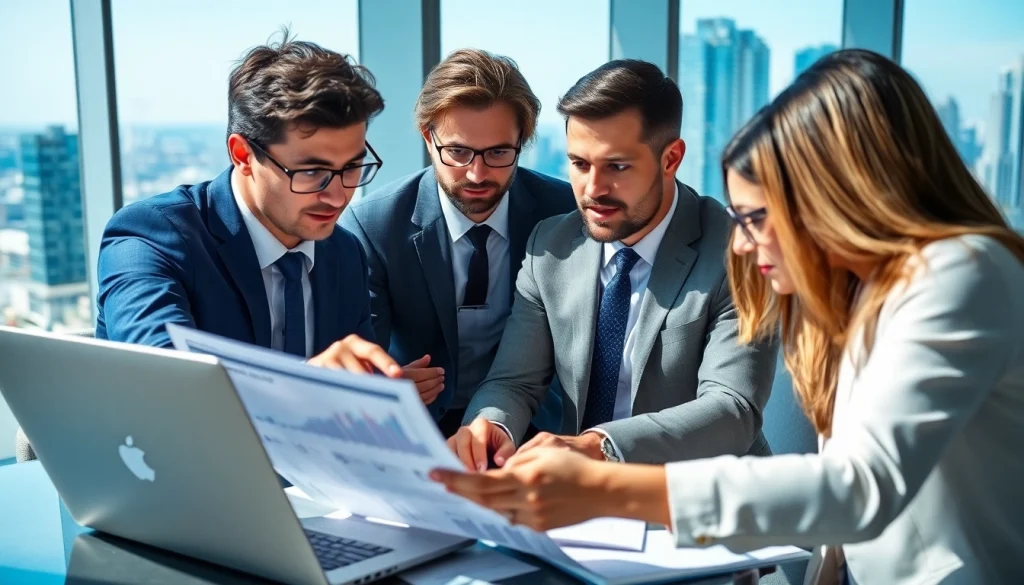 Analyze B2B Mystery Shopping trends with professionals in a modern office.