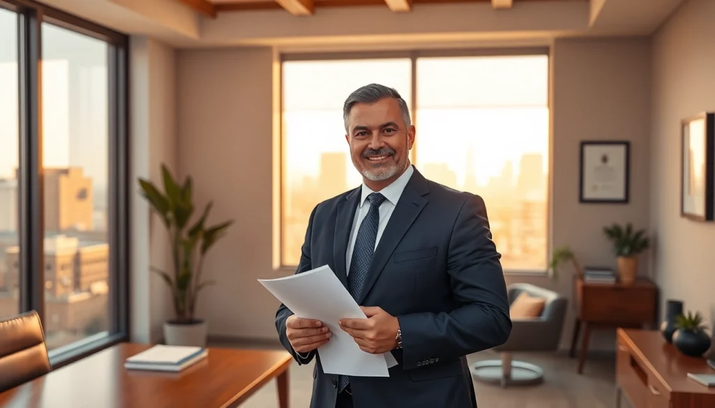 Best Criminal Lawyer near Phoenix, AZ confidently presenting legal expertise in a professional law office.