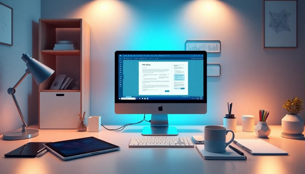 现代桌面上显示的 WPS下载界面，便于高效文档编辑。