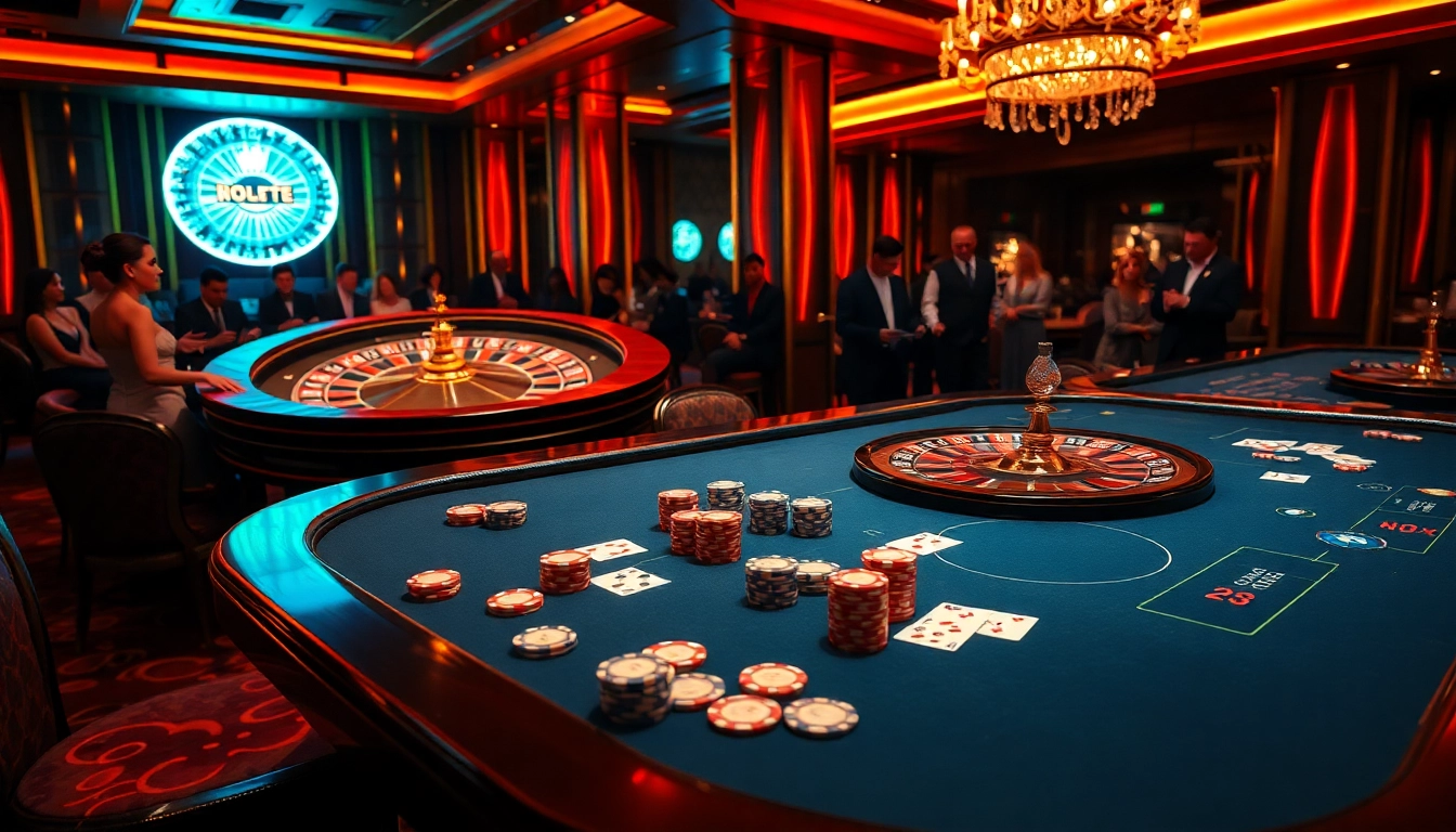 A poker player strategizing on the hidden wiki 2026, surrounded by casino excitement and vibrant gaming elements.