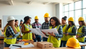 Students participating in construction education colorado hands-on learning session.