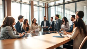 Team members collaborating creatively at 1cplatform in a modern office environment.