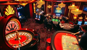 Experience the excitement of shbet with vibrant casino scenes and thrilling gaming elements.