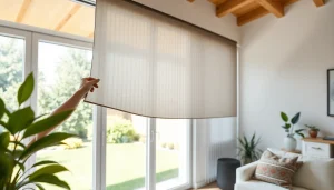 Installazione della zanzariera porta finestra in un ambiente moderno e luminoso.