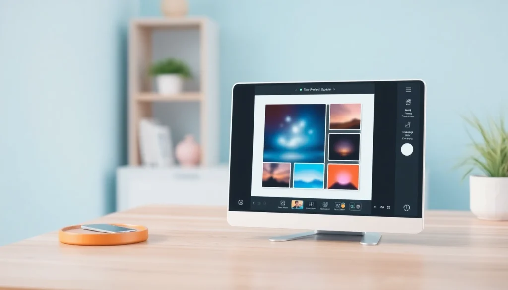 Turn image into square using an online photo editing tool with user-friendly interface and vibrant colors.